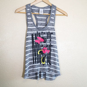 Disney Minnie Mouse Striped Racerback Tank M